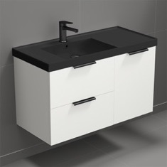 Wall Mounted Bathroom Vanity, Modern, 36 inch